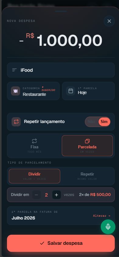 Nova compra no cartão