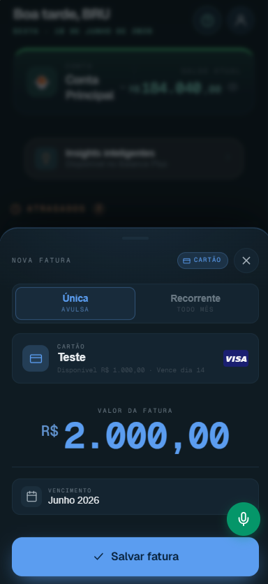 Detalhes da fatura
