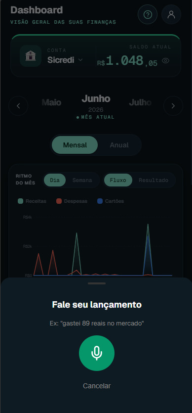 Modal de gravação de voz